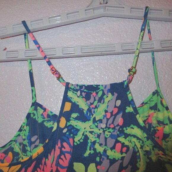 Lilly Pulitzer Silk Tank Top Size XXS Cami Sleeveless All A Glow Tropical Beachy - Picture 5 of 7